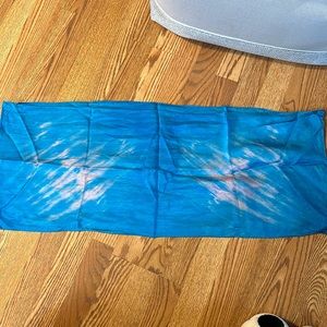 Blue and Pink Tie Die Scarf